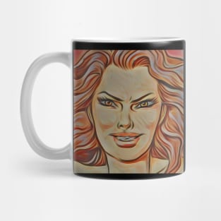 oil painting beautiful woman Mug